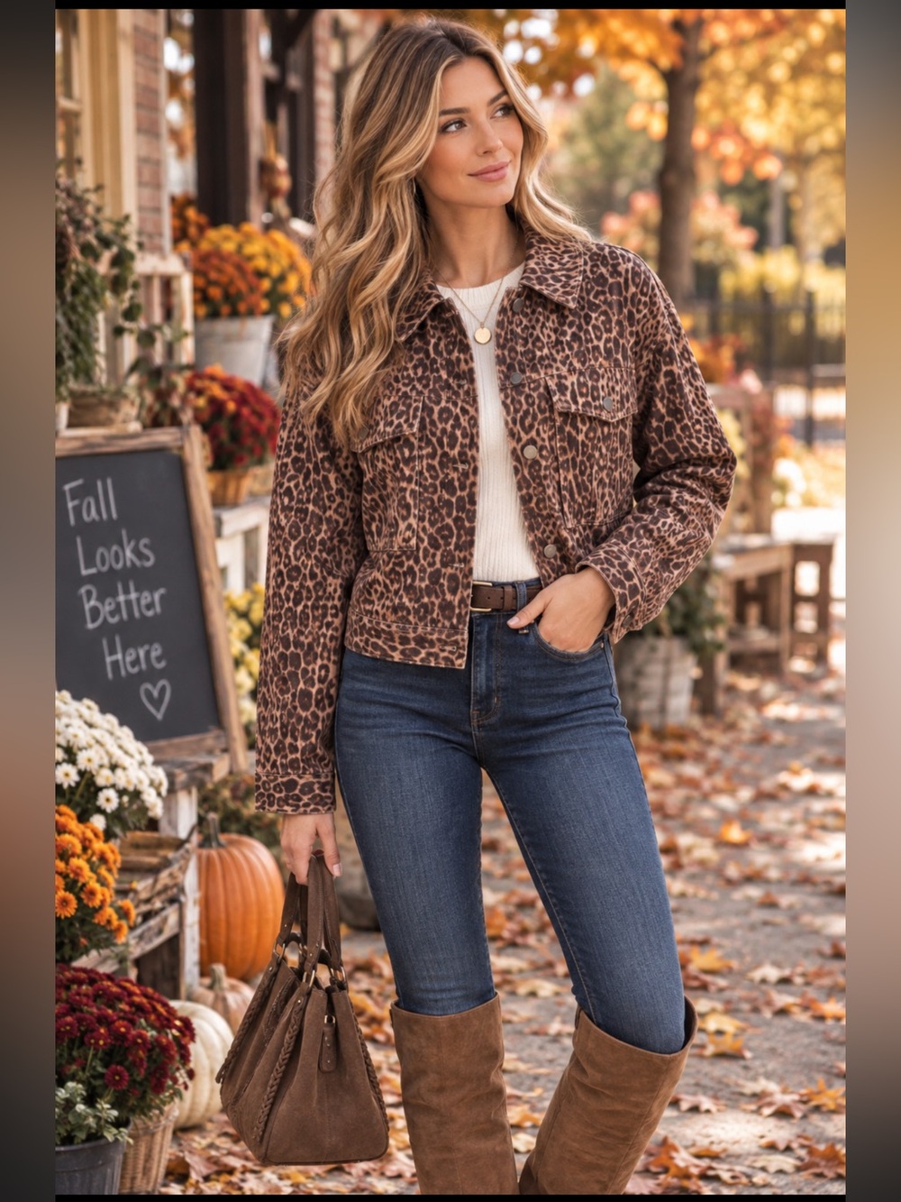 C/MEO Collective Reiterate Jean jacket leopard